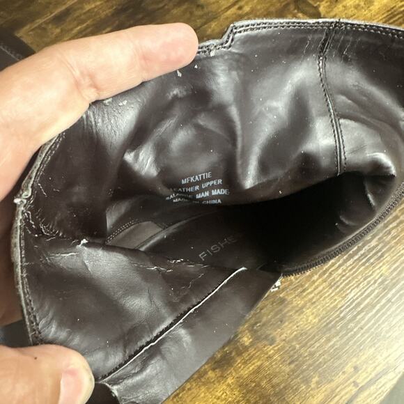 Marc Fisher Women's Kattie Ankle-Boots Dark Brown Leather Size 10 M - Picture 7 of 8